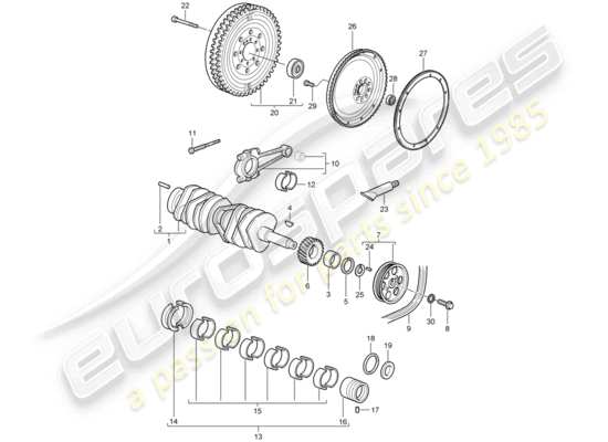 a part diagram from the Porsche 997 GT3 (2010) parts catalogue