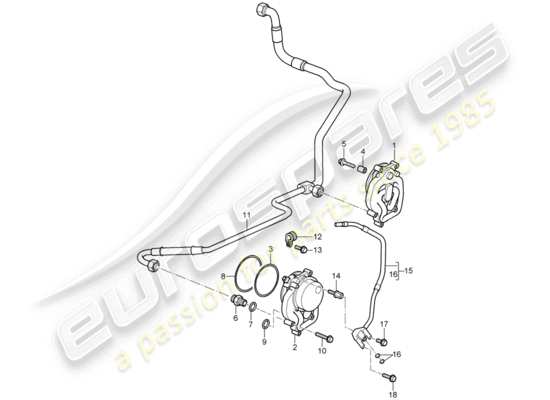 a part diagram from the Porsche 997 GT3 parts catalogue