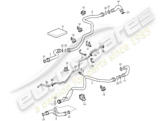 a part diagram from the Porsche 997 GT3 parts catalogue