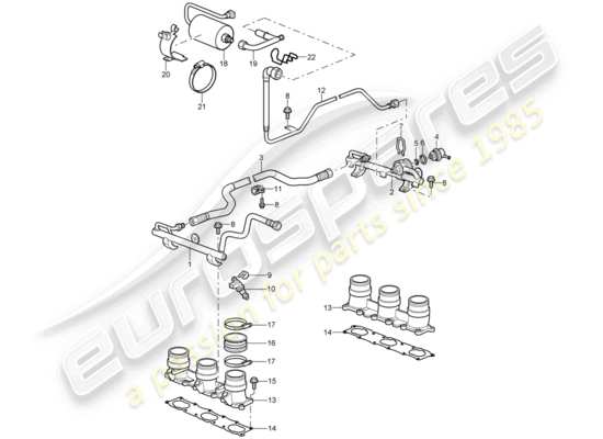 a part diagram from the Porsche 997 GT3 parts catalogue