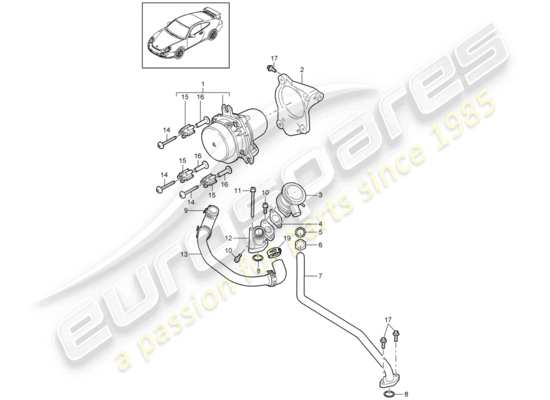 a part diagram from the Porsche 997 GT3 parts catalogue