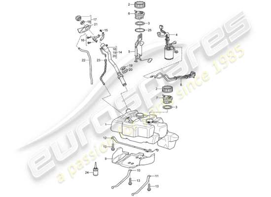 a part diagram from the Porsche 997 GT3 parts catalogue