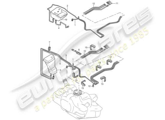 a part diagram from the Porsche 997 GT3 parts catalogue