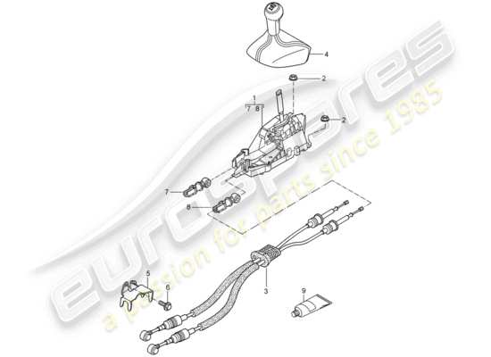 a part diagram from the Porsche 997 GT3 parts catalogue