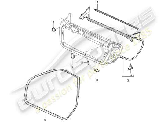 a part diagram from the Porsche 997 GT3 parts catalogue