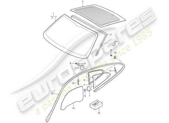 a part diagram from the Porsche 997 GT3 parts catalogue