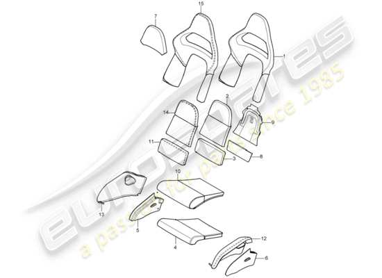 a part diagram from the Porsche 997 GT3 parts catalogue