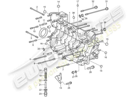 a part diagram from the Porsche 997 GT3 parts catalogue