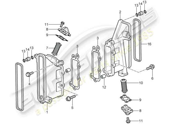 a part diagram from the Porsche 997 GT3 parts catalogue