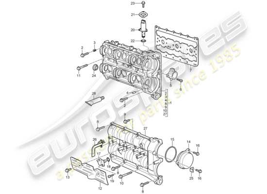 a part diagram from the Porsche 997 GT3 parts catalogue