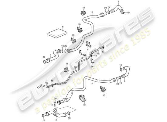 a part diagram from the Porsche 997 GT3 parts catalogue