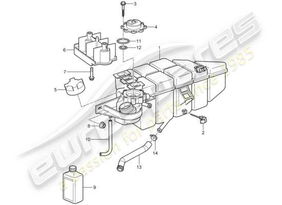 a part diagram from the Porsche 997 GT3 parts catalogue