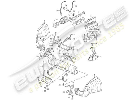 a part diagram from the Porsche 997 GT3 parts catalogue