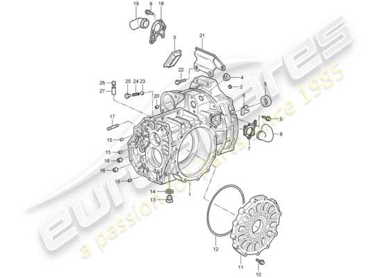 a part diagram from the Porsche 997 GT3 parts catalogue