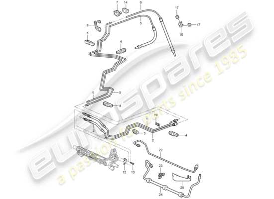 a part diagram from the Porsche 997 GT3 parts catalogue