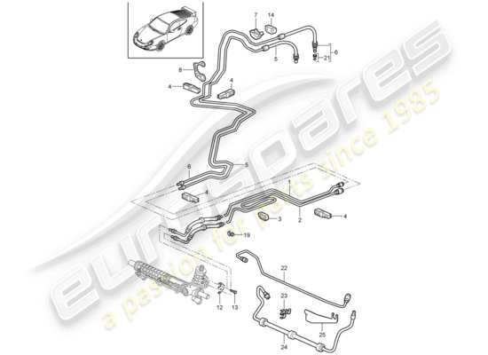 a part diagram from the Porsche 997 GT3 parts catalogue