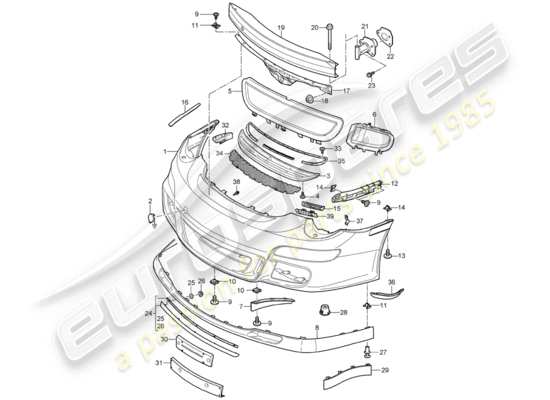 a part diagram from the Porsche 997 GT3 parts catalogue