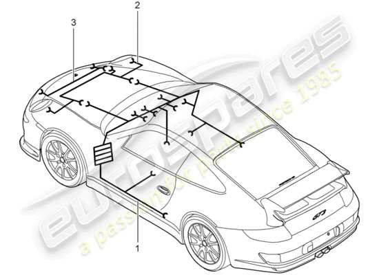 a part diagram from the Porsche 997 GT3 parts catalogue