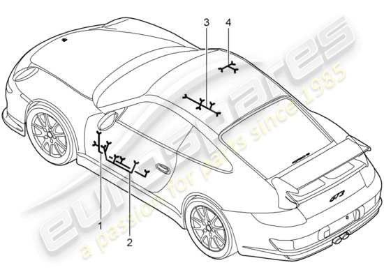 a part diagram from the Porsche 997 GT3 parts catalogue