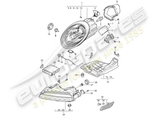 a part diagram from the Porsche 997 GT3 (2011) parts catalogue