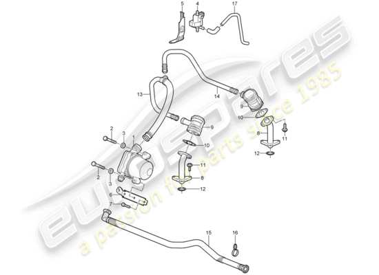 a part diagram from the Porsche 997 T/GT2 parts catalogue