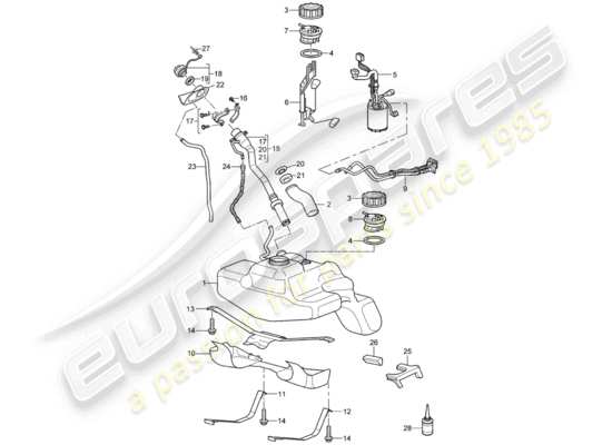 a part diagram from the Porsche 997 T/GT2 parts catalogue