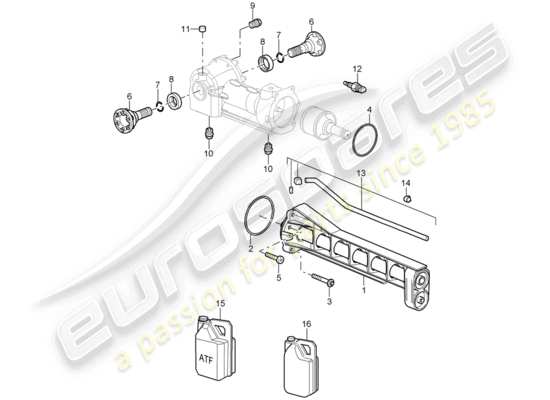 a part diagram from the Porsche 997 T/GT2 parts catalogue