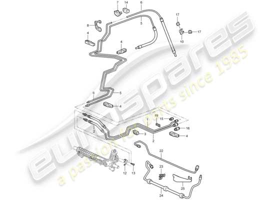 a part diagram from the Porsche 997 T/GT2 parts catalogue