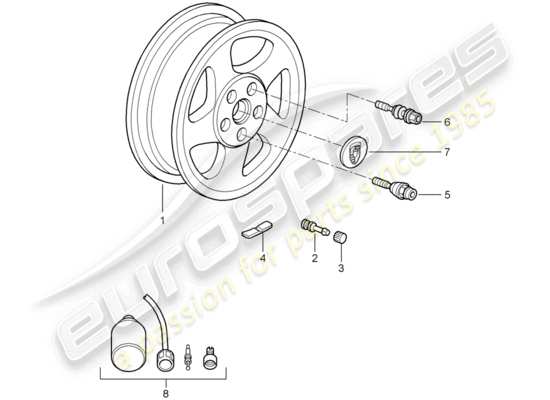 a part diagram from the Porsche 997 T/GT2 parts catalogue