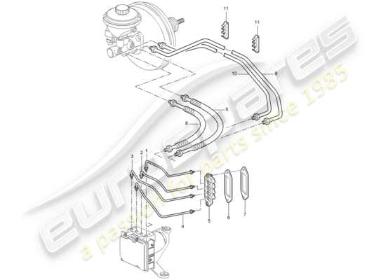 a part diagram from the Porsche 997 T/GT2 parts catalogue