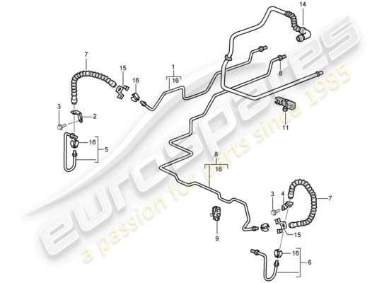 a part diagram from the Porsche 997 T/GT2 (2007) parts catalogue