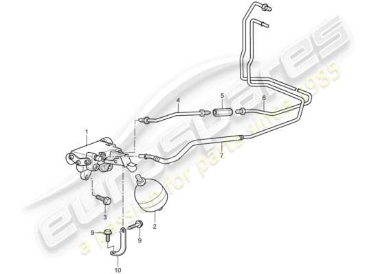 a part diagram from the Porsche 997 T/GT2 parts catalogue