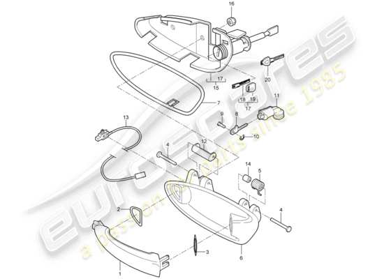 a part diagram from the Porsche 997 T/GT2 parts catalogue