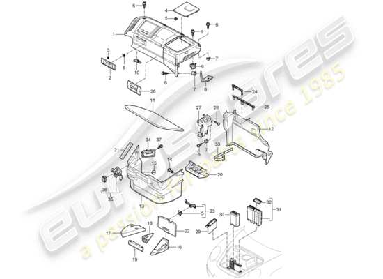 a part diagram from the Porsche 997 T/GT2 parts catalogue