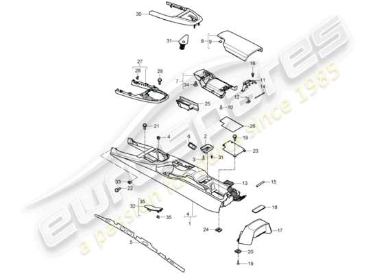 a part diagram from the Porsche 997 T/GT2 parts catalogue