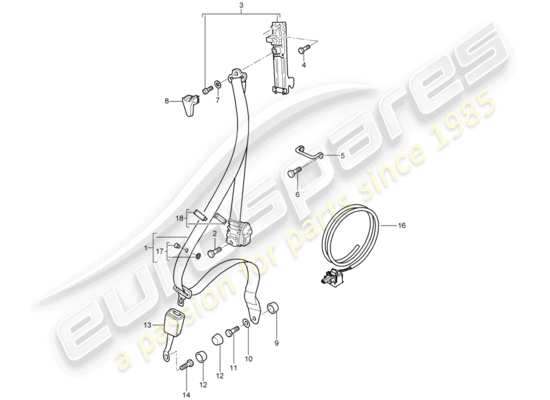 a part diagram from the Porsche 997 T/GT2 parts catalogue