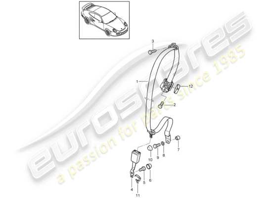 a part diagram from the Porsche 997 T/GT2 parts catalogue