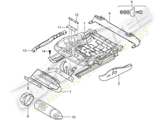 a part diagram from the Porsche 997 T/GT2 parts catalogue