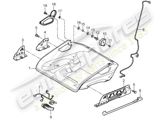 a part diagram from the Porsche 997 T/GT2 parts catalogue