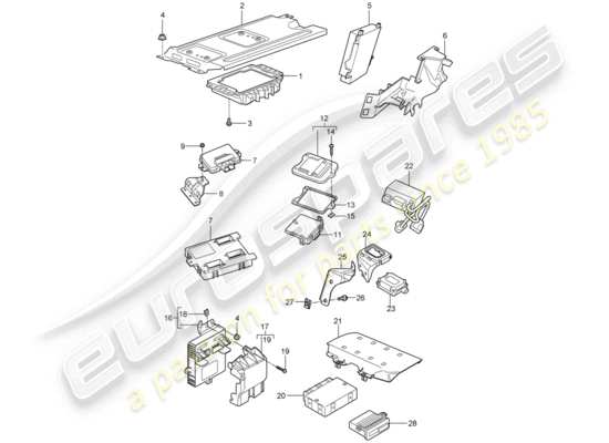 a part diagram from the Porsche 997 T/GT2 parts catalogue