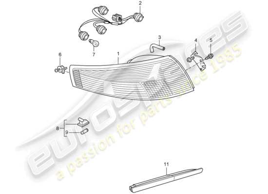 a part diagram from the Porsche 997 T/GT2 parts catalogue