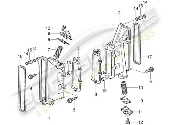 a part diagram from the Porsche 997 T/GT2 parts catalogue