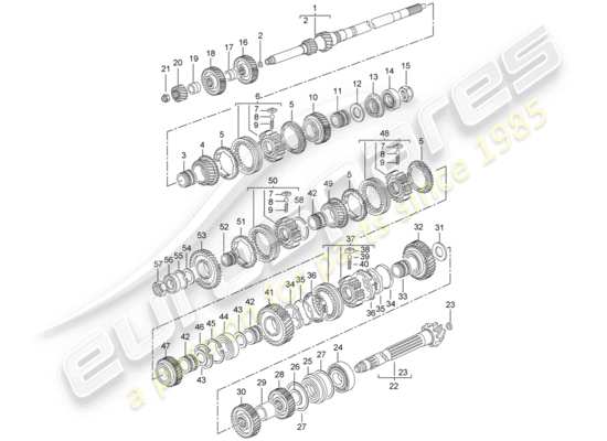 a part diagram from the Porsche 997 T/GT2 (2008) parts catalogue