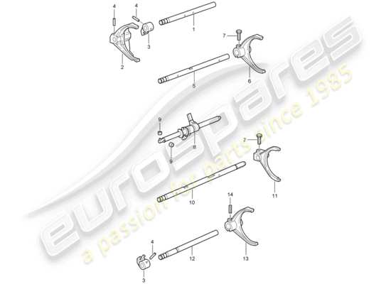 a part diagram from the Porsche 997 T/GT2 parts catalogue