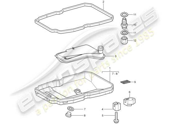 a part diagram from the Porsche 997 T/GT2 parts catalogue