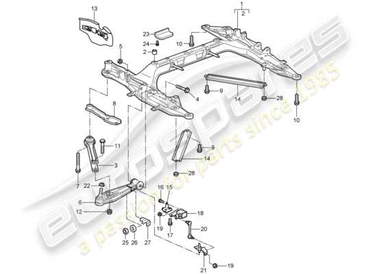 a part diagram from the Porsche 997 T/GT2 parts catalogue