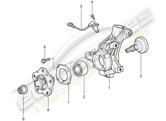 a part diagram from the Porsche 997 T/GT2 parts catalogue