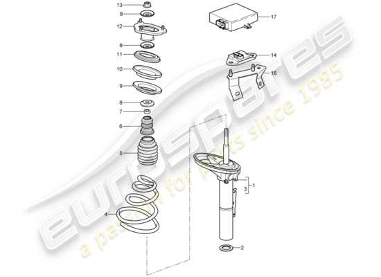 a part diagram from the Porsche 997 T/GT2 parts catalogue