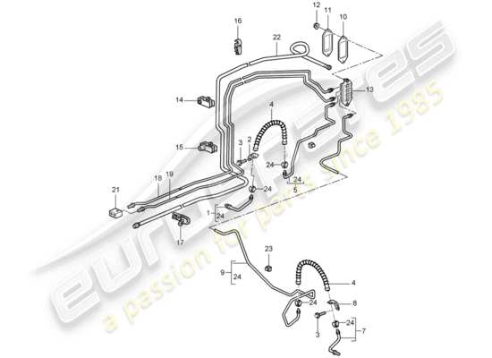 a part diagram from the Porsche 997 T/GT2 parts catalogue