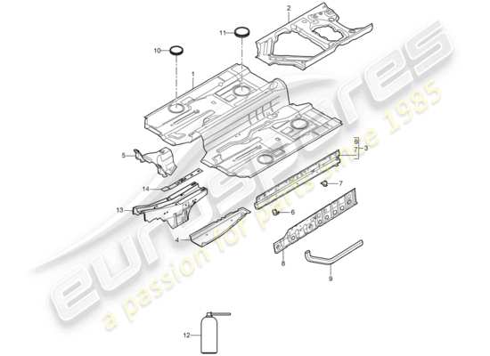 a part diagram from the Porsche 997 T/GT2 parts catalogue